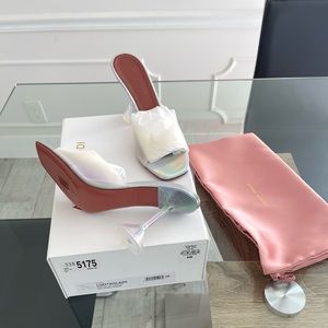 Amina Muaddi Lupita Glass Sandal